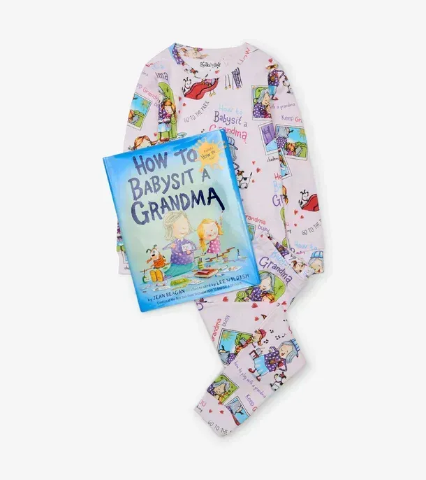 How to Babysit a Grandma Pajama and Book Set