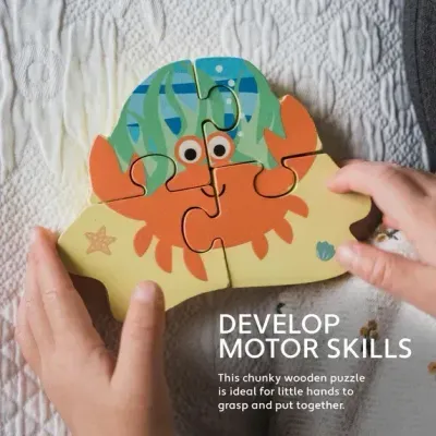 Orange Tree Toys Crab Wooden Puzzle