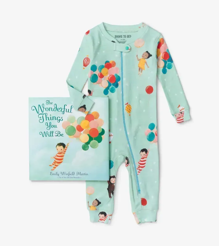 The Wonderful Things You Will Be Baby Coverall and Book Set