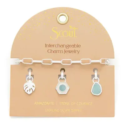 Scout Interchangeable Charm Bracelet Amazonite Silver