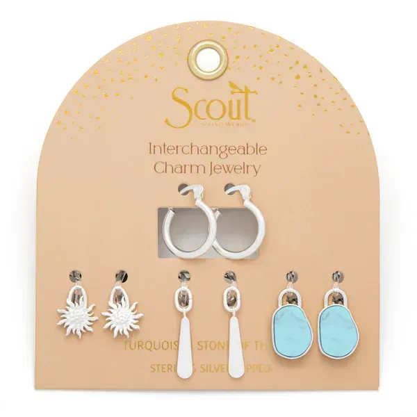 Scout Interchangeable Charm Earring Turquoise Silver Scout Interchangeable Charm Earring Turquoise Silver