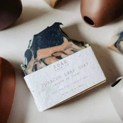Soak Bath Co Tobacco Leaf Soap Bar