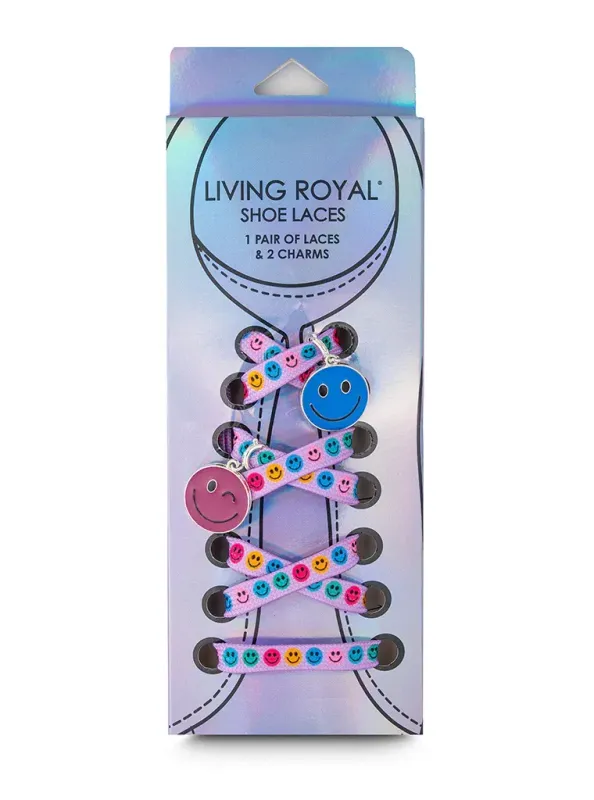 Living Royal Color Happy Shoe Laces and Charm Set
