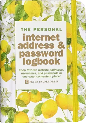 Peter Pauper Internet Log Book Amalfi Lemons