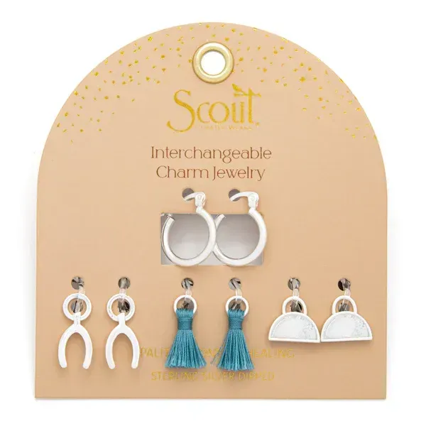 Scout Interchangeable Charm Earring Opalite Silver Scout Interchangeable Charm Earring Opalite Silver