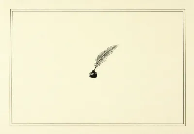 Peter Pauper Note Card Quill Pen &amp; Ink