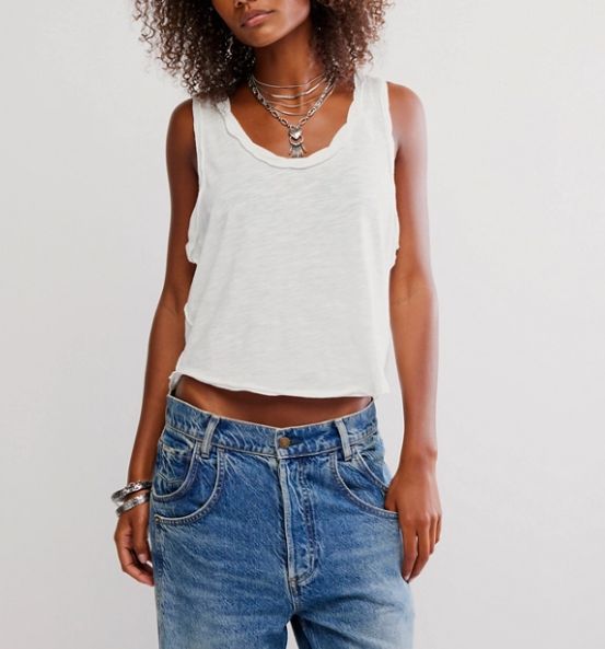 Free People Easy Tank Clean Ivory
