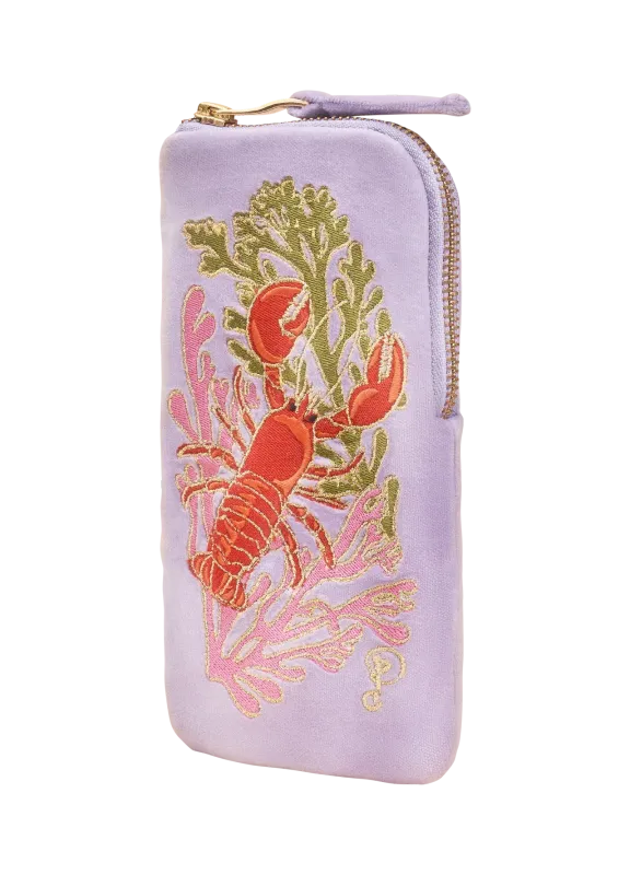 Powder Sunglass Pouch Lobster Buddies Lavender