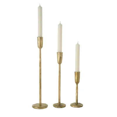 Indaba Luna Forged Candlestick Gold