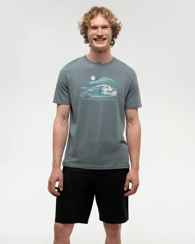 Ten Tree M Breaker T-Shirt Anchor Grey/Mineral Blu