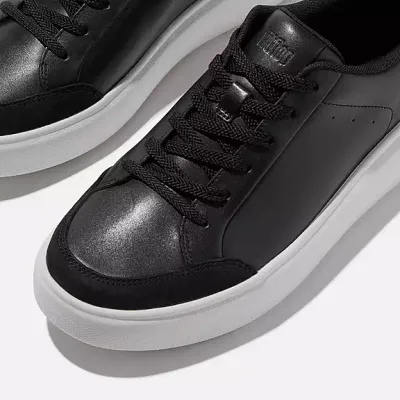 FitFlop RTG Leather/Suede Sneakers Black