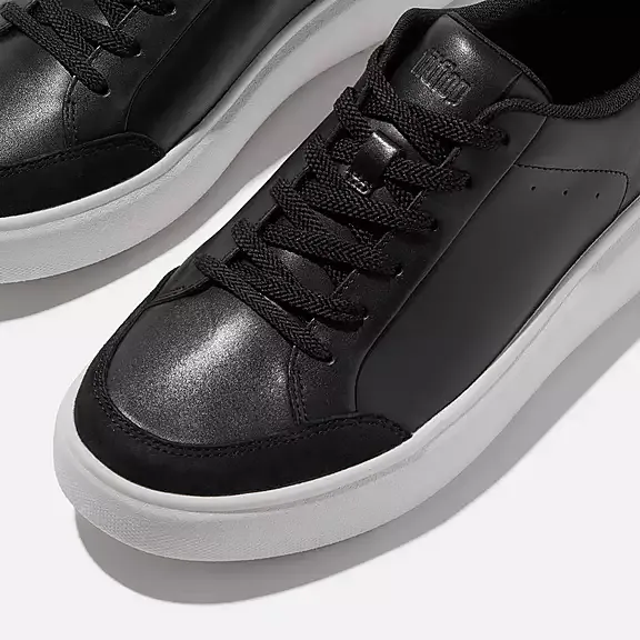 FitFlop RTG Leather/Suede Sneakers Black