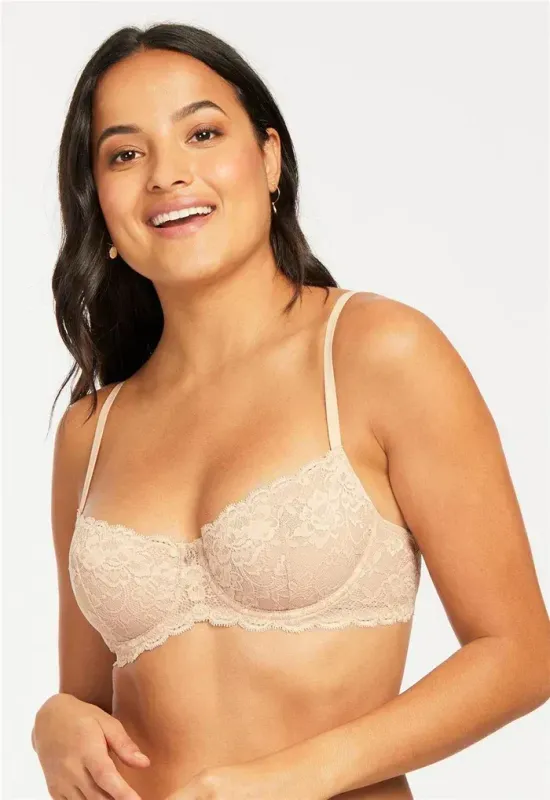 Montelle Flirt Demi Lace Bra Sand