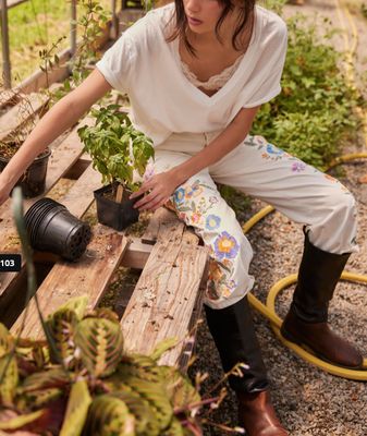 Free People Nina V White