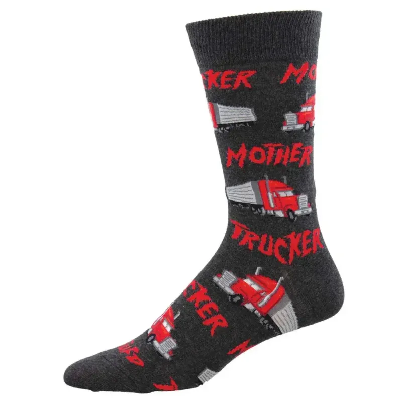 Socksmith Mother Trucker Charcoal Heather M