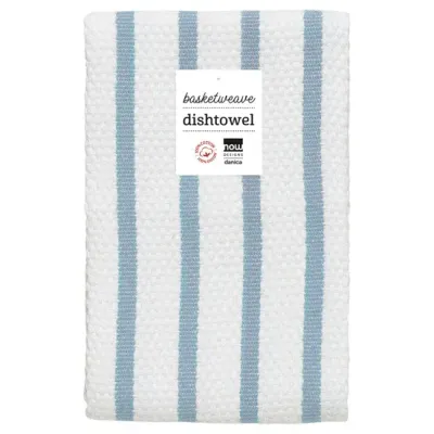 Danica Basketweave Dishtowel Slate Blue