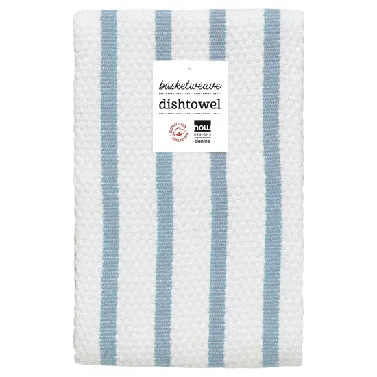 Danica Basketweave Dishtowel Slate Blue