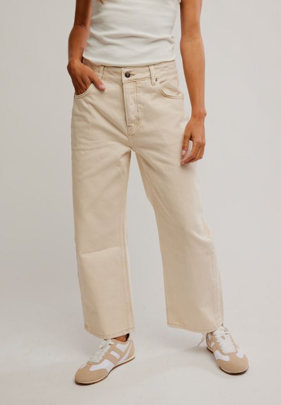 Free People Deep Trance Dropped BF Casual Khaki