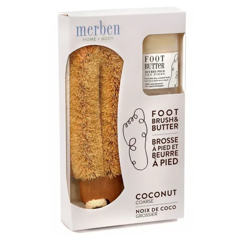 Merben Coconut Foot Brush w/ Foot Butter Merben Coconut Foot Brush w/ Foot Butter