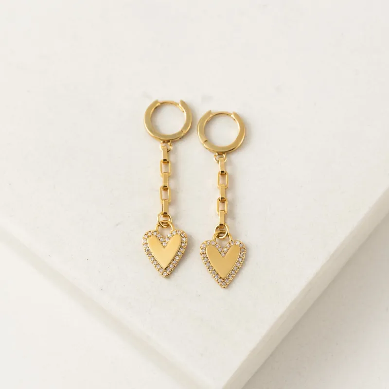 Lover's Tempo Verona Pave Huggie Drop Hoop Earring Lover's Tempo Verona Pave Huggie Drop Hoop Earring