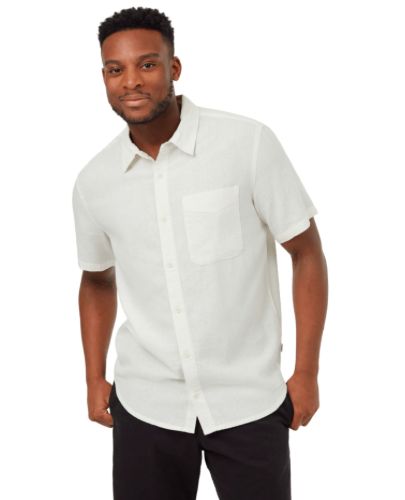 Ten Tree M Hemp Button Front Shortsleeve Undyed