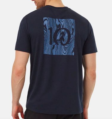 Ten Tree M Woodblock Ten T-Shirt Midnight Blue/Can Ten Tree M Woodblock Ten T-Shirt Midnight Blue/Can