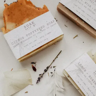 Soak Bath Co Citrus Poppyseed Soap Bar