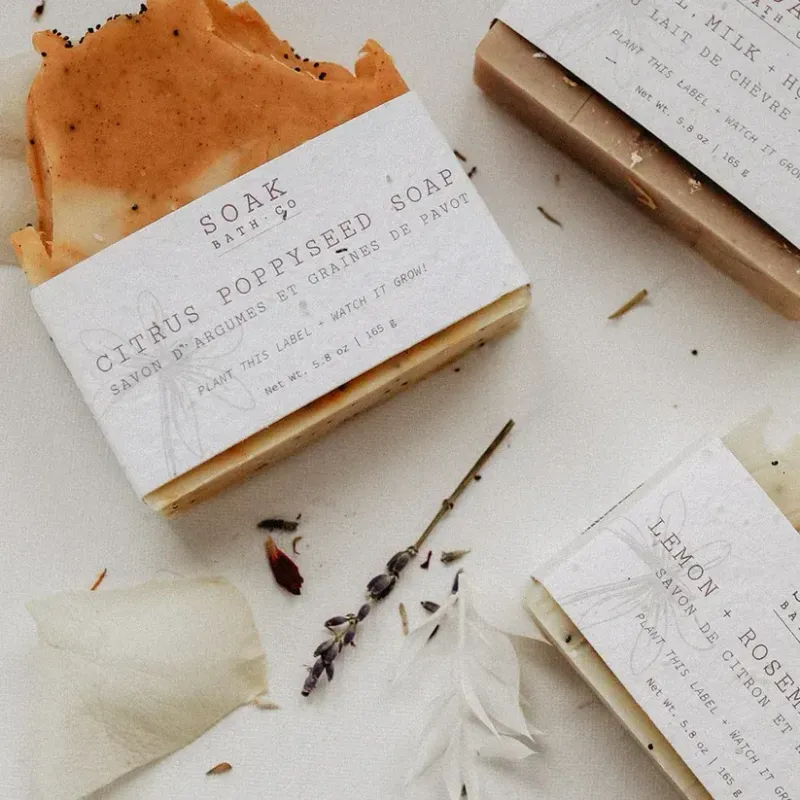Soak Bath Co Citrus Poppyseed Soap Bar