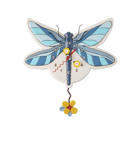 Allen Blue Dragonfly Clock