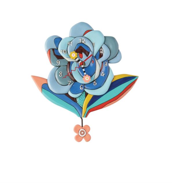 Allen Blue Bloom Clock