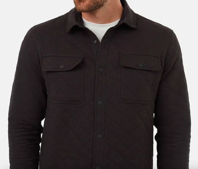 Ten Tree M Colville Quilted Shacket Meteorite Blac