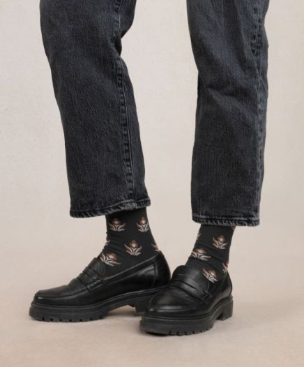 Bleuforet Floral Merino Wool Socks