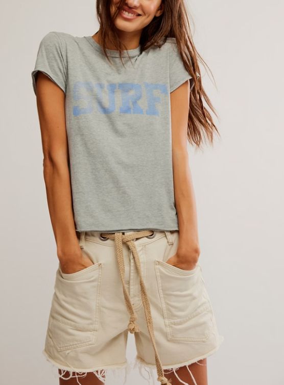 Free People Nova Tee Graphic Tee Greyhound