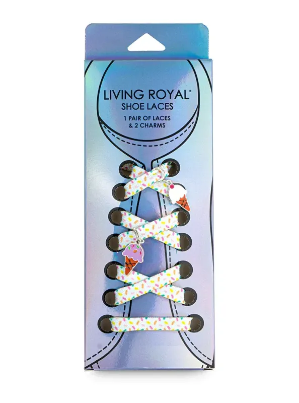 Living Royal Sprinkles Shoe Laces and Charm Set