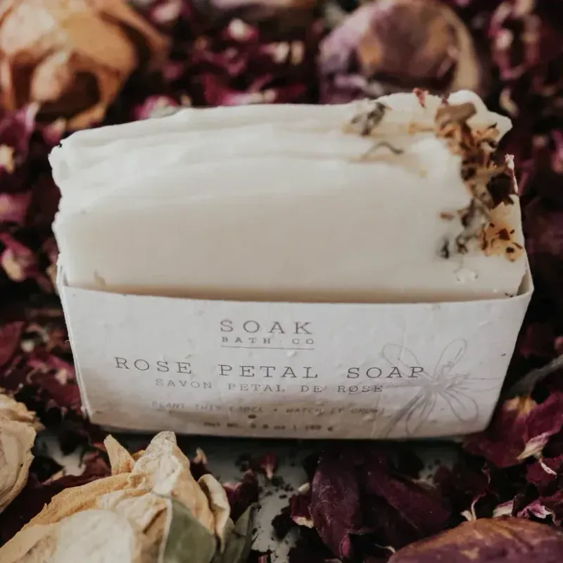 Soak Bath Co Rose Petal Soap Bar Soak Bath Co Rose Petal Soap Bar