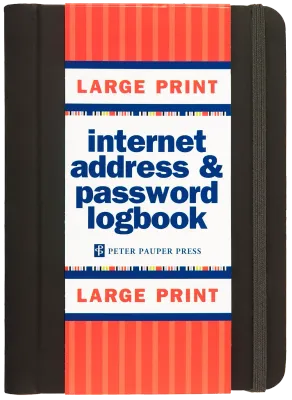 Peter Pauper Internet Log Book LARGE PRINT