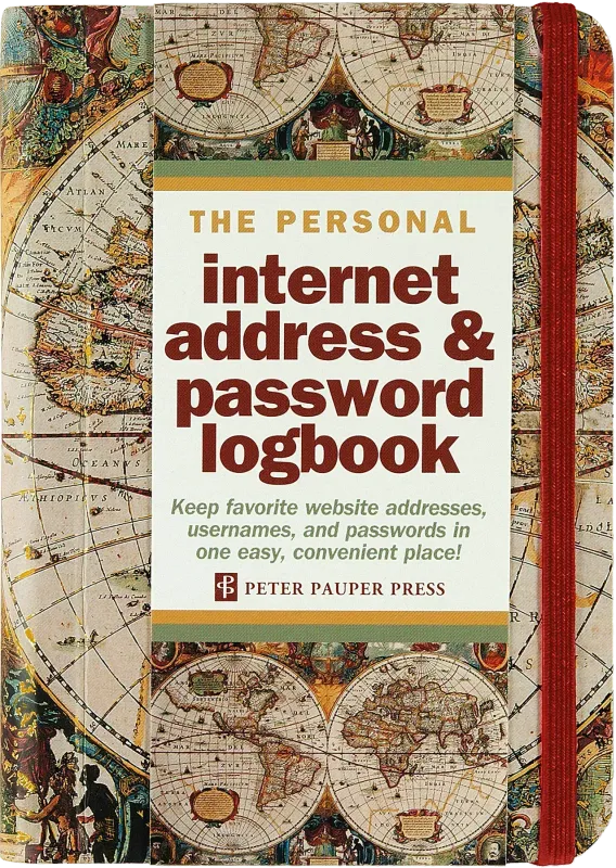 Peter Pauper Internet Log Book Old World