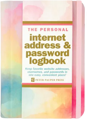 Peter Pauper Internet Log Book Watercolor Sunset