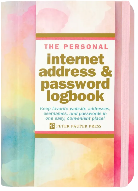 Peter Pauper Internet Log Book Watercolor Sunset