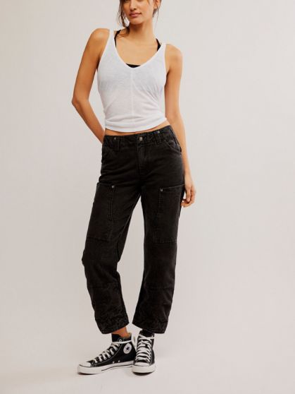 Free People Supersonic Slim Pant Black