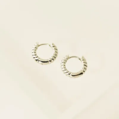 Lover's Tempo Demi Fine Twist Huggie Hoop 