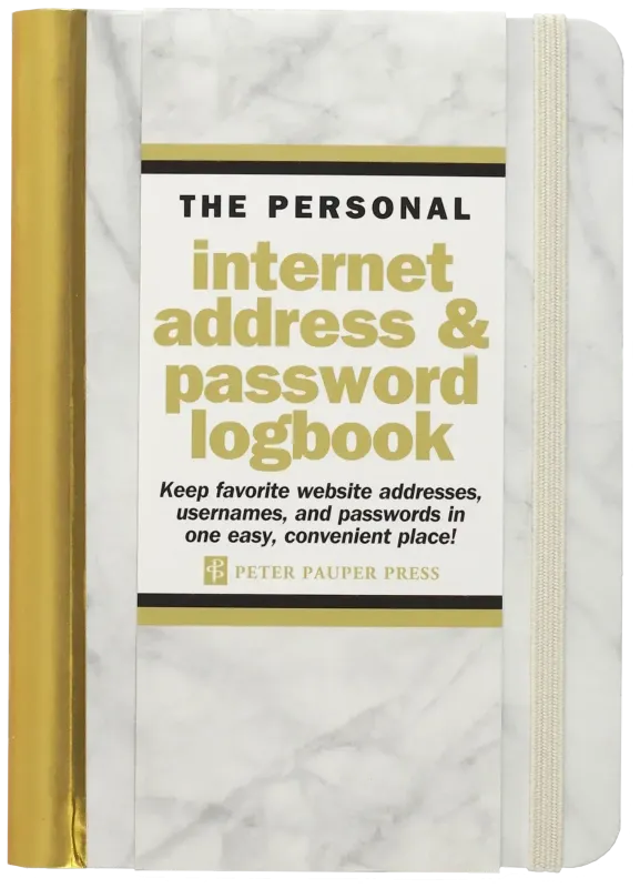 Peter Pauper Internet Log Book Marble