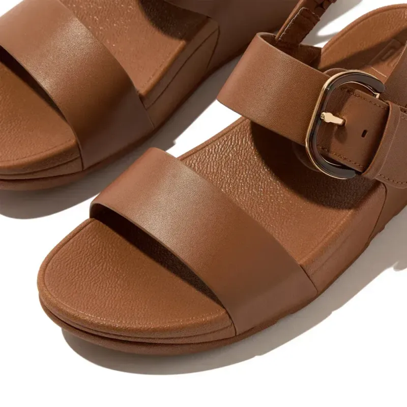 FitFlop Lulu Resin Buckle Leather Backstrap Sandal