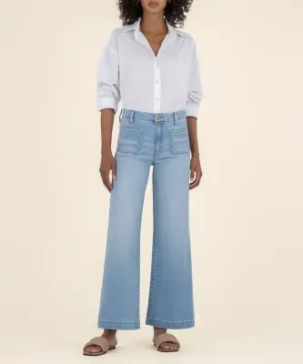 Kut From The Kloth Meg HR Wide Leg Patch Fort Kut From The Kloth Meg HR Wide Leg Patch Fort