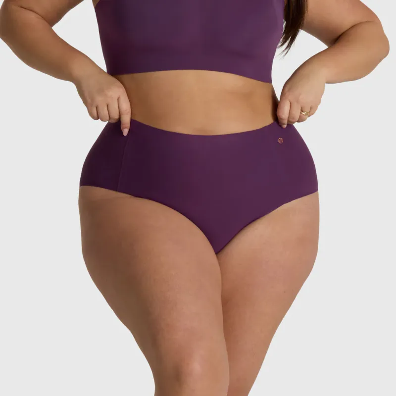 Evelyn &amp; Bobbie High Waisted Retro Bikini Plum