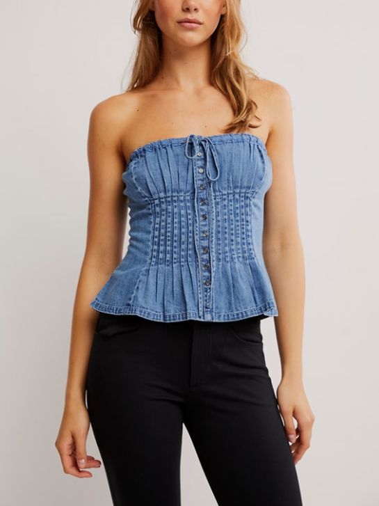 Free People Denim Wink Wink Tube