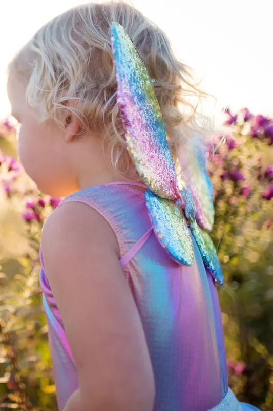 Great Pretenders Rainbow Sequins Skirt Wings and Wand
