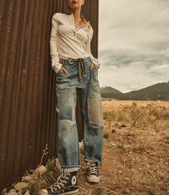 Free People Moxie Low Slung Pull On Barrel