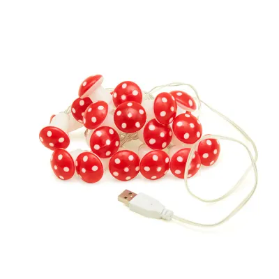 Kikkerland Mushroom LED String Lights