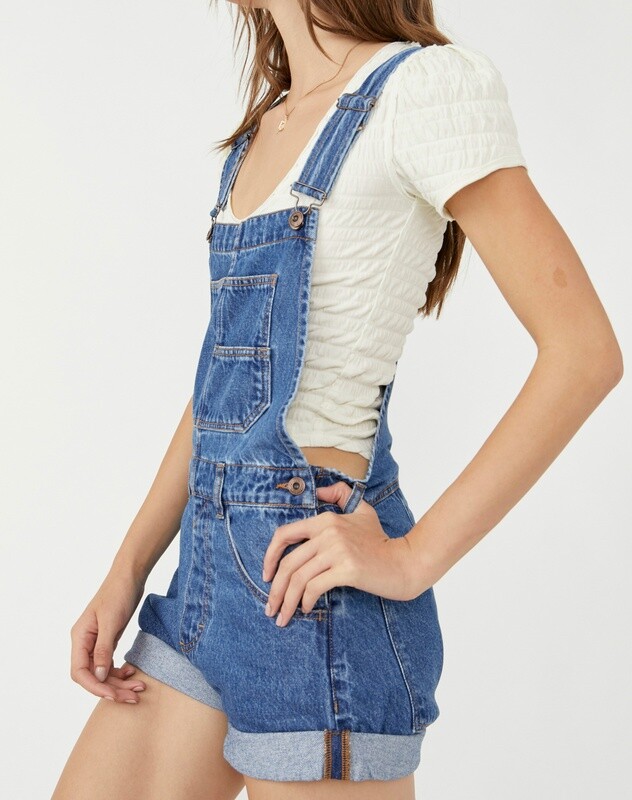 Free People Ziggy Shortall Sapphire Blue